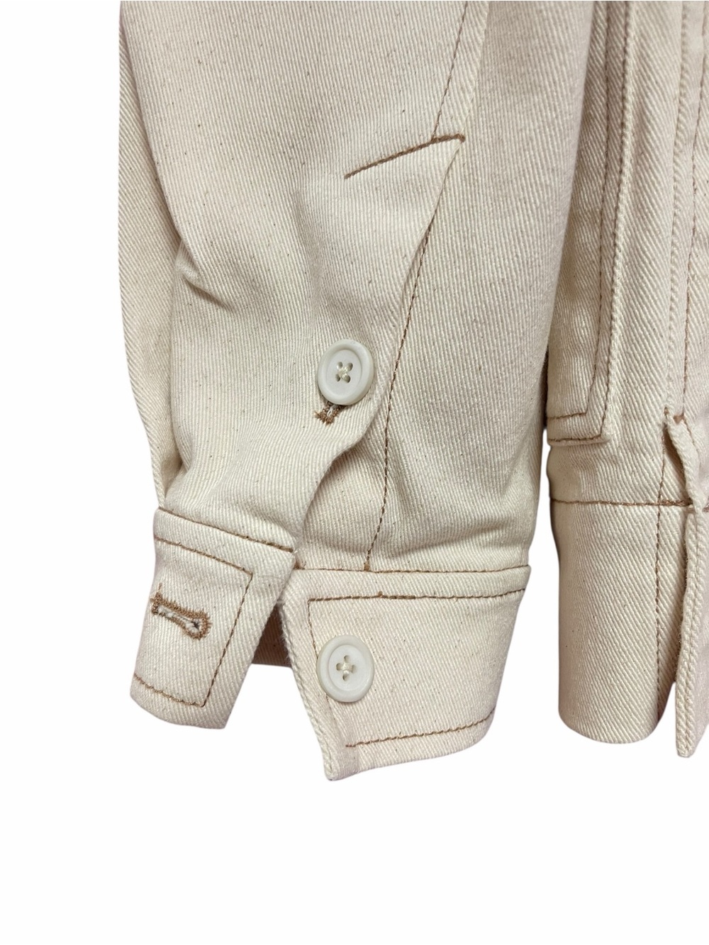 Halogen Cream Button-Front Oversized Jacket - Picture 6 of 9